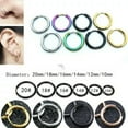 thumbnail image 2 of HOOUN 1Pair Stainless Steel Hoop Earrings for Men Women Cartilage Nose Ring Piercing-Multicolor-2.5*8mm, 2 of 9