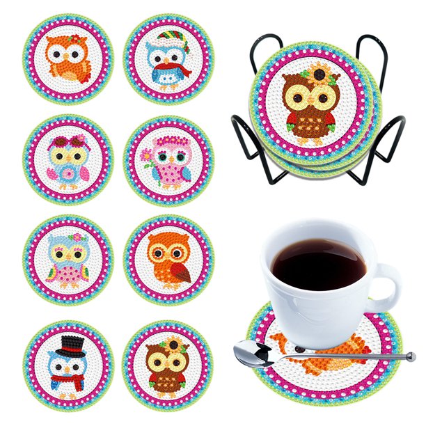 Posavasos Diamantes Bricolaje Con Estante Creative Chic Drink Cup Pad para El (BD208)