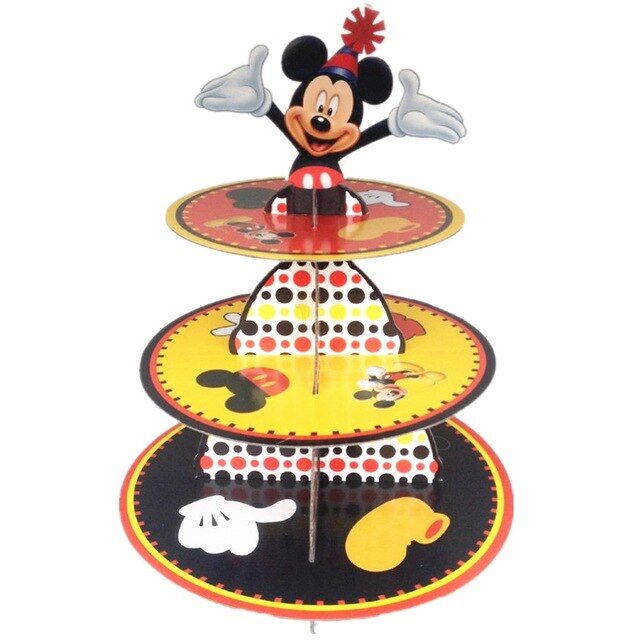Disney-vajilla desechable con temática de Mickey Mouse para niños, suministros de vajilla para pastel de cumpleaños, evento, tazas, platos, Baby Shower