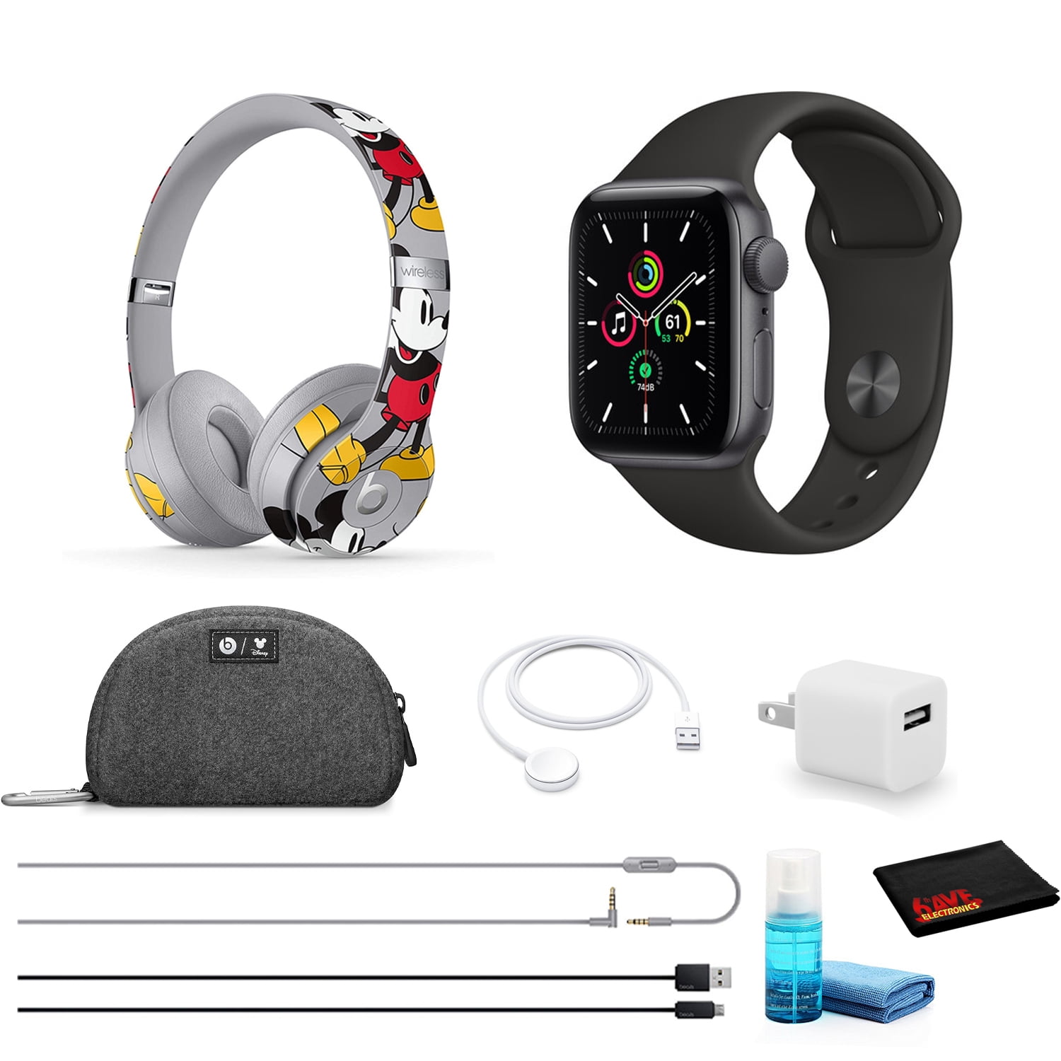 Apple Watch SE GPS 40mm Black Sport Band with MICKEY Mouse Beats MORE New Open Box Walmart