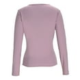 thumbnail image 5 of Women's Slim Fitted Shirts Long Sleeve Crew Neck Workout Gym Shirts Colorblock Undershirt Basic Tops, 5 of 9
