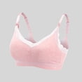 thumbnail image 5 of Penkiiy Women Nursing Bras Woman's Solid Color Ring Breast Feeding Comfortable Hollow Out Perspective Bra Underwear Pink Bras, 5 of 9