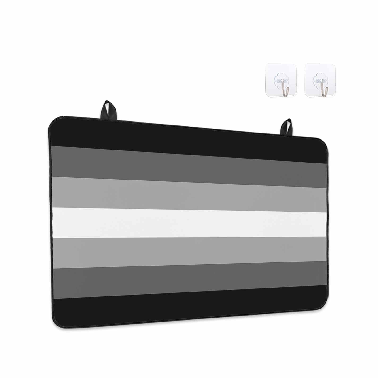 Black White Ombre Stove Top Cover for Electric Stove, Heat-proof & Non Slip Glass Top Stove Cover Protector, Gradient Black Woods Farmhouse Kitchen Flat Cooktop Rubber Mat 28.5x20.5 Inches