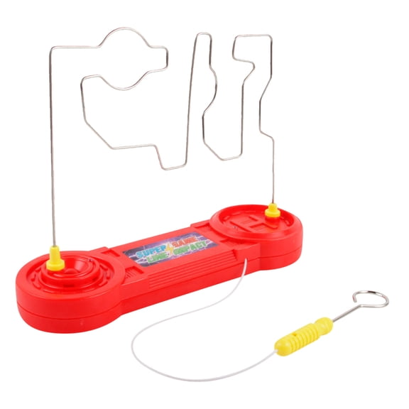 Oioii Shock Bump Maze Challenge Game, Super Nerve-Boosting Design, Skill Training Craft, Interactive Leisure Prop, Portable Tabletop Accessory for Home Office Daily Entertainment,Red