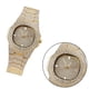 thumbnail image 5 of Reloj de pulsera masculino con circonita y diamantes de imitación, reloj de cuarzo de moda, reloj de pulsera hip hop dorado, 5 of 7