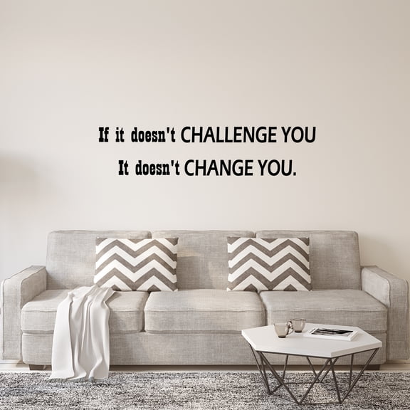 VWAQ If It Doesn't Challenge You It Doesn't Change You Wall Decal Inspirational Classroom Quotes