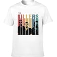 thumbnail image 2 of The Music Killers Shirt Men's Crew Neck Short Sleeve T-Shirt, Double Sided Pattern Printed Top Black, 2 of 6