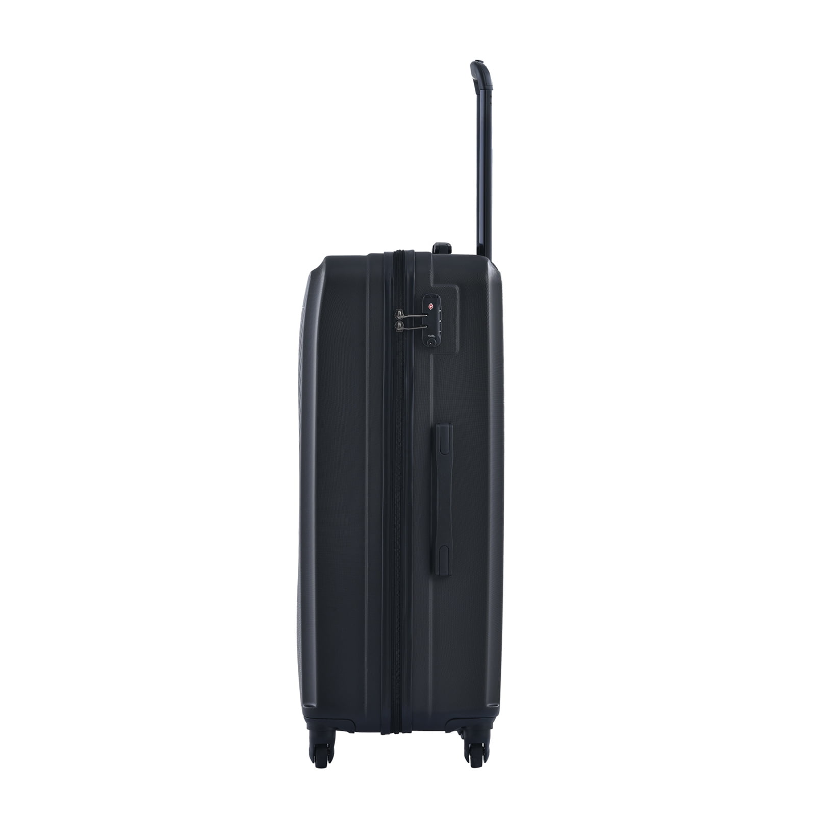 Resenkos 3 Piece Luggage Set Spinner Hardshell Lightweight Suitcase Hardside Checked Carry-on luggage Black