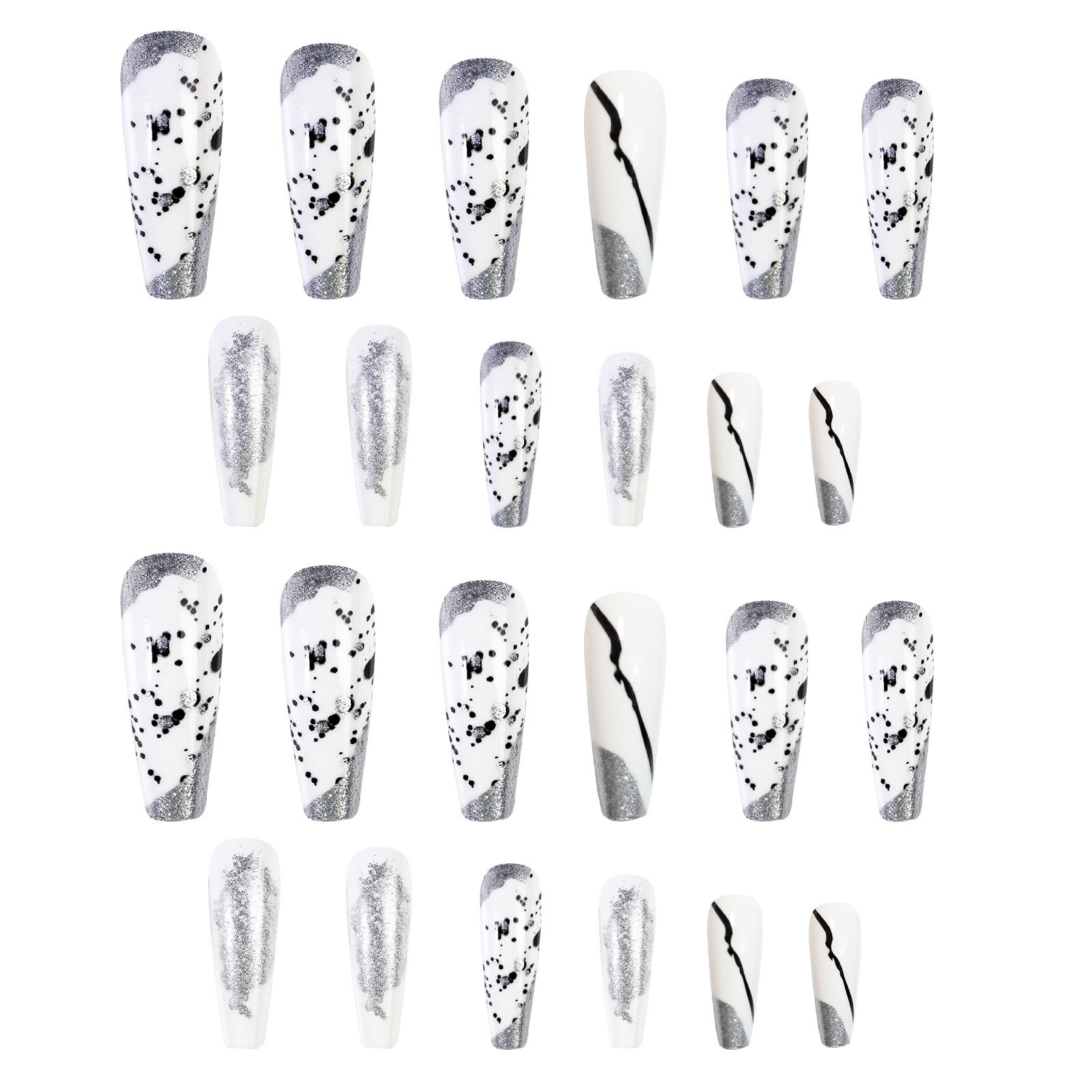 HSMQHJWE Soft Gel Nails Press on White Nail Stickers Removable Reusable