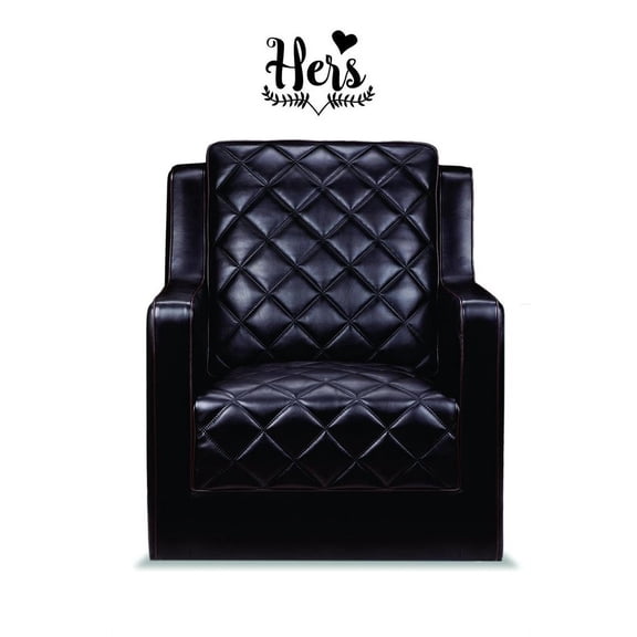 Hers Vinyl Wall Decal for Home - Bride Spouse Groom Ring Wedding Cute Wall Décor Bedroom Living Room Entry - Removable High Tact - Size: 12 In x 12 In