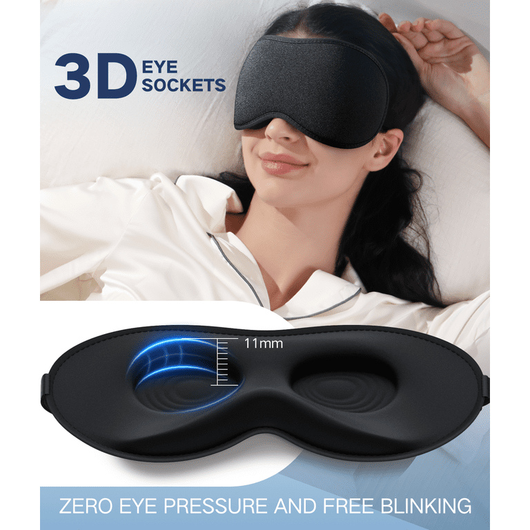 3D Memory Foam Sleep Mask, 100% Blackout photo 6
