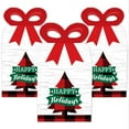 thumbnail image 2 of Big Dot of Happiness Holiday Plaid Trees - Square Favor Gift Boxes - Buffalo Plaid Christmas Party Bow Boxes - Set of 12, 2 of 8