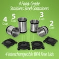 Wyndham House 4pc (2,3,4 & 5 Cup) Stainless Steel Storage Containers