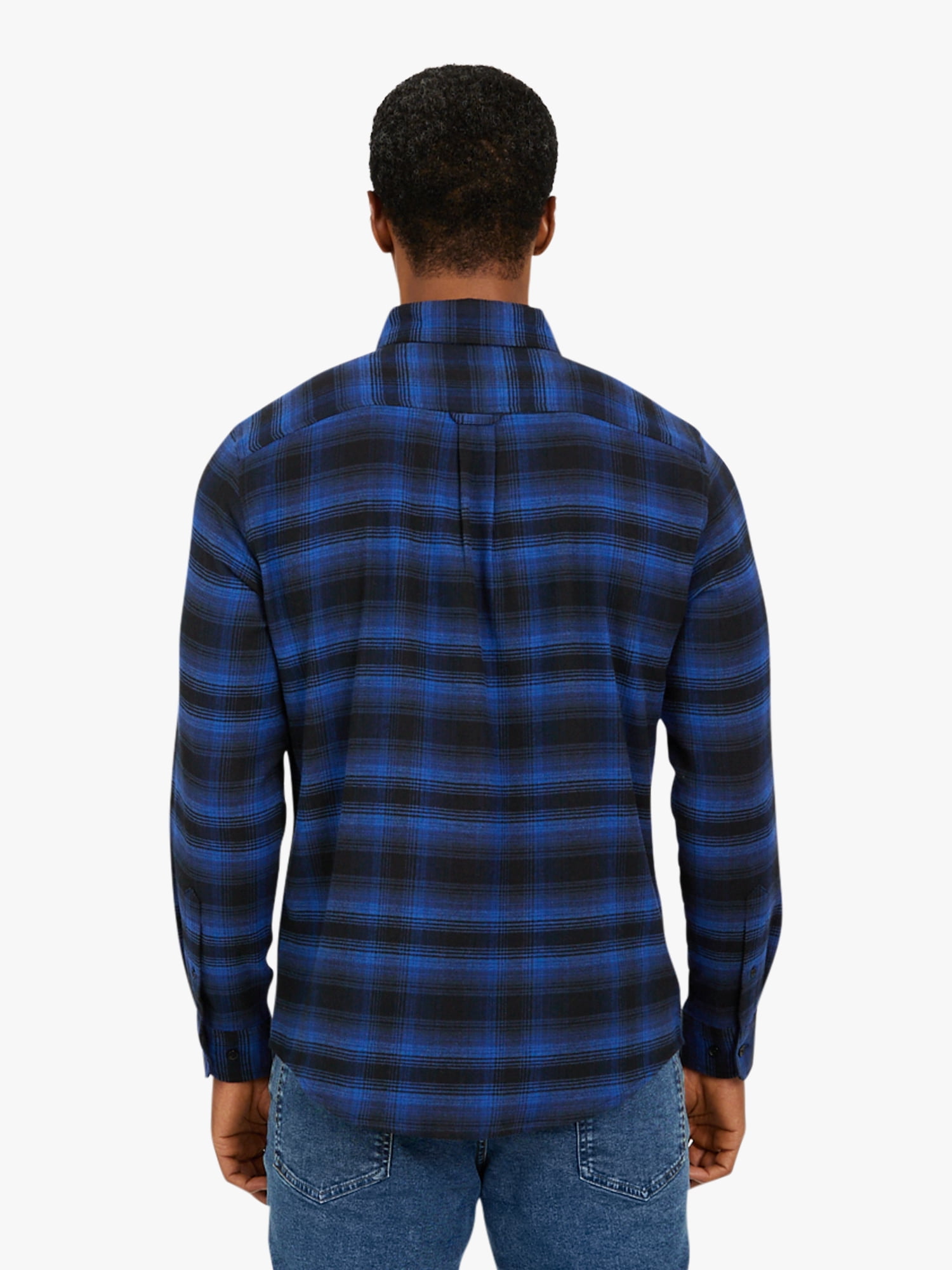 Chaps Men's and Big Men's Comfort Stretch Flannel Shirt, Sizes S-2XL
