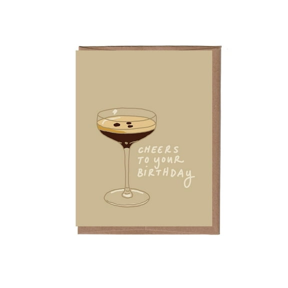 Cheers to Your Birthday Greeting Card - Fun and Stylish Card with Envelope - Perfect for Celebrations