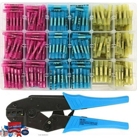 200X Heat Shrink But Connectors   HS-30J 0.5-6mm Wire Terminal Crimp Pliers Tool