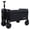 Black+ Gray 713, variant on Heavy Duty Folding Camping Wagon Cart with Bench Seat, Convertible All-in-One Utility Wagon for Outdoor Adventures, Black/Gray, 220lbs Capacity