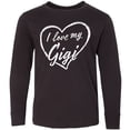 thumbnail image 3 of Inktastic I Love My Gigi in White Chalk Heart Long Sleeve Youth T-Shirt, 3 of 5