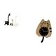 thumbnail image 5 of Estatua de ciervo alce,Estatua de jirafa de cerámica,adorno moderno para decoración del hogar,Reloj de pared,Reloj de pared decorativo con diseño de gato para sala de estar,silencioso,Reloj, 5 of 8