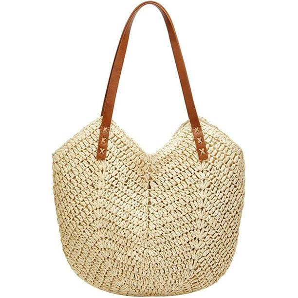 Summer Casual Straw Tote Bag Large Capacity Woman Woven Shoulder ...