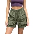 thumbnail image 2 of Dxzfnsa Women's Hiking Cargo Shorts with Pockets Lightweight Quick Dry Outdoor Running Athletic Short Summer Travel Loose M-4XL, 2 of 8