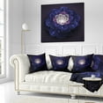thumbnail image 3 of Designart Blue White Fractal Flowers - Floral Throw Pillow - 16x16, 3 of 5