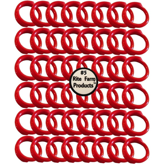 48 RED #5 LEG BANDS 5/16" CHICKEN POULTRY CHICK QUAIL PIGEON DOVE DUCK GOOSE