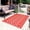 Miami- Orange&White, variant on Playa Rug Reversible Indoor/Outdoor 100% Recycled Plastic Floor Mat/Rug - Weather, Water, Stain, Fade and UV Resistant - Miami- Red & White (4'x6')
