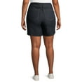thumbnail image 3 of A3 Women's Plus Size Elastic Waistband 7 Inch Pull On Shorts, 3 of 6