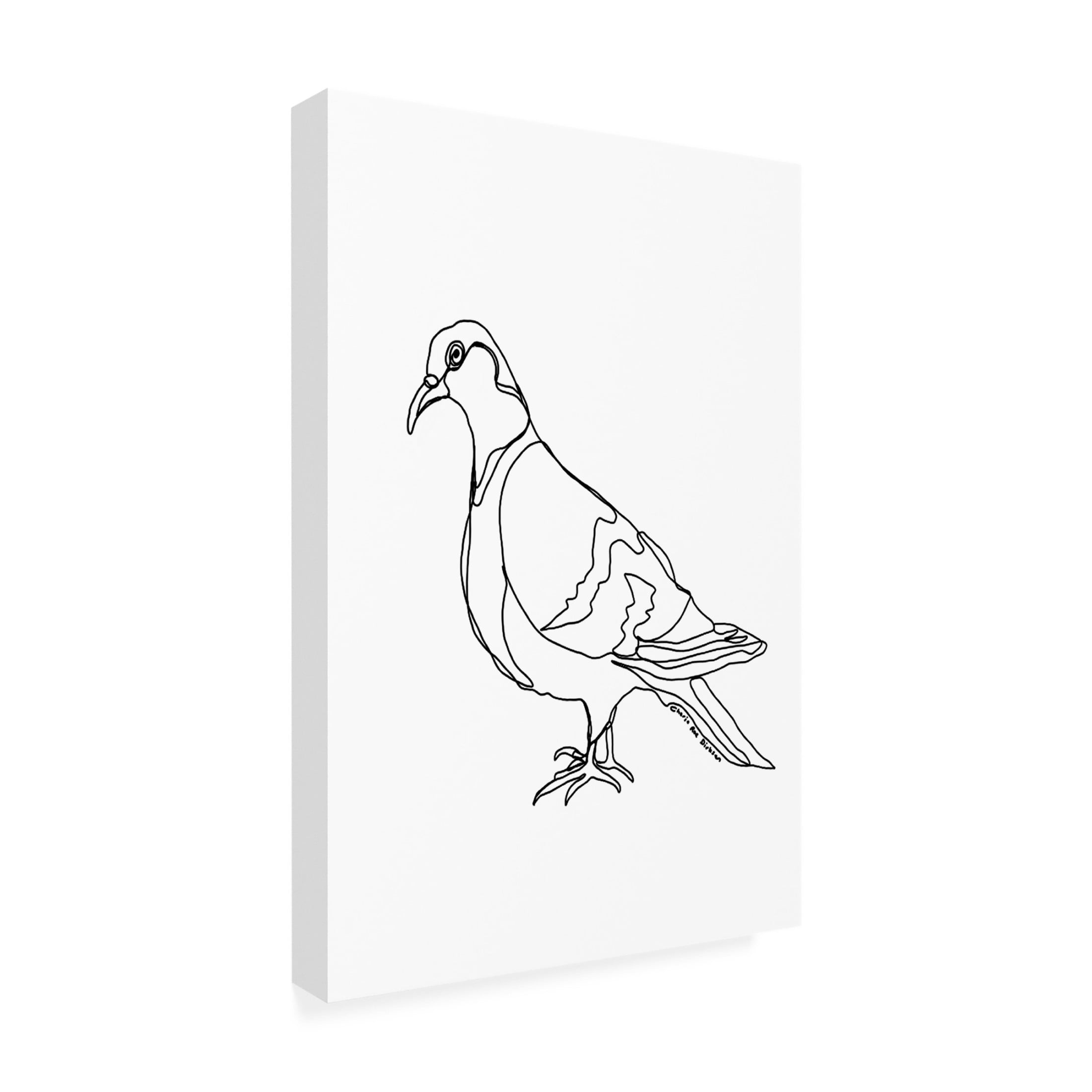 Canvas Wall Art - Cherie Roe Dirksen 'Pigeon' Wall Art for Living Room, Bedroom, or Office Décor by Trademark Fine Art - 16 x 24 Inches
