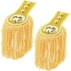 thumbnail image 1 of 2 piezas de borlas doradas para hombreras de maestro de ceremonias de cosplay, flecos para uniformes, cadena dorada, broche para hombreras, decoración de ropa, 1 of 6