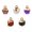 Random Mixed, variant on GKNET 10pcs Gemstone Charms Polygon Crystal Stone Pendents 12x10mm with Golden Loop-Korean Pine Stone