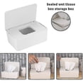 thumbnail image 2 of Boîte de Rangement pour Lingettes Humides, Boîte pour Lingettes Humides, Boîte Porte-Lingettes Humides, Essuie-Tout Gris, 2 of 4
