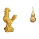 thumbnail image 1 of Escultura de pollo,Escultura de pollo,decoración del hogar,figura de gallo,Figura decorativa de gallo,estatua de resina animal,Escultura de tortuga marina,Estatua de calabaza de latón de 7 cm, 1 of 8