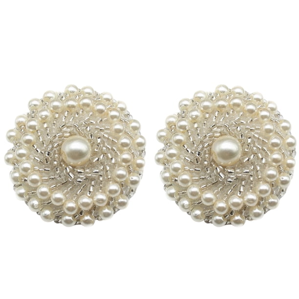 2pcs imitation perla botones hermosos botones chic prendas de vestir adornos