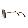 thumbnail image 4 of Mens Airforce Double Metal Bridge Rimless Officer Sunglasses Gold Brown, 4 of 4