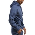 thumbnail image 2 of Men's Lightweight Fleece Pullover Hoodie (M, Navy Marl), 2 of 4