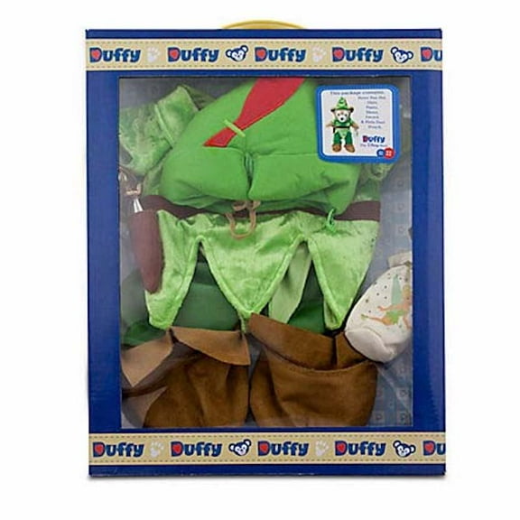 Disney Parks 17" Duffy Bear Peter Pan Outfit