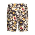 thumbnail image 7 of Daiia lips record rock Skull Mens Woven Stretch Pajama Short,Short Pajama Pants-X-Large, 7 of 7