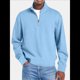 thumbnail image 4 of Sudadera Informal de Larga con Cuello Alto y Cremallera de un Cuarto para Hombre Azul 4XL, 4 of 9