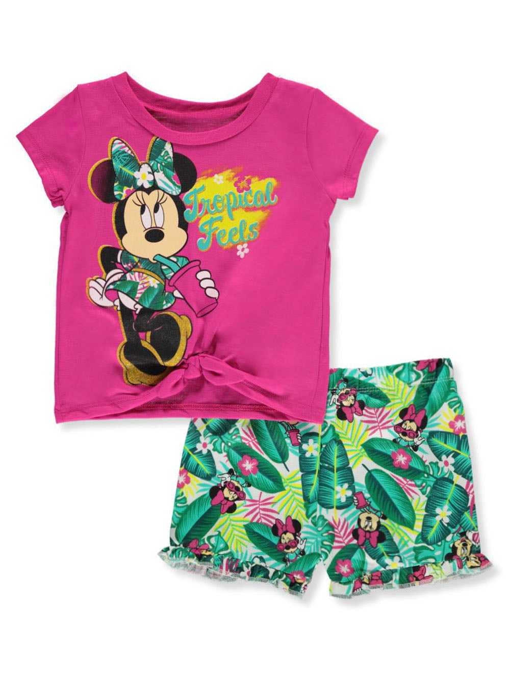 Disney Minnie Mouse Girl's 2-Piece Perfect Picture Shorts and Graphic Tee Shirt Set