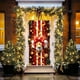 thumbnail image 4 of Cubierta de puerta de Navidad de 35 X 71 pulgadas, patrón de Santa Claus, decoración de fiesta de festival, 4 of 6