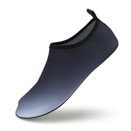 

Men s Gradient Water Shoes Breathable Quick Drying Ocean River Upstream shoes Beach Walking Graffiti Multi-Color Aqua Shoes