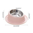 thumbnail image 2 of Elevated Dog Bowls Feeder Dog Dishes Stainless Steel Protect Pet's Spine Anti Vomiting 15°Tilted Elevated Bowl, 2 of 8