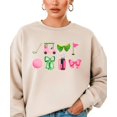 thumbnail image 4 of Girly Golf Graphics Sweatshirt for Women Preppy Golfing Sweater Sand Sweatshirt Adult Medium, 4 of 7