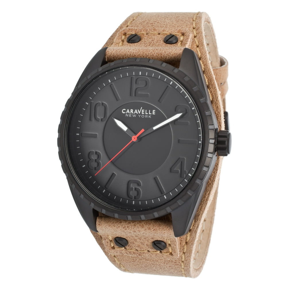 CARAVELLE Designed by Bulova Caravelle New York Watches Mens Gunmetal