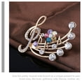 thumbnail image 3 of Rhinestone Music Symbol Brooch Pin Music Note Sweater Brooch Pin Women Brooch, 3 of 7