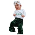 thumbnail image 3 of Ketyyh-chn99 Clothing Set Christmas Kids Baby Girls Outfit Clothes Long Sleeve T Shirt Tops+Pants Children Clothes White,60, 3 of 5