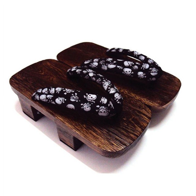 2024 Print Heel Flip-flops Men Platform Sandals Japanese Geta Clogs Wooden Men Slippers Cosplay Costumes Shoes Men Geta Clogs