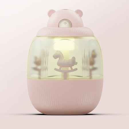 

320Ml Humidifier Colorful Carousel with Music Box Small Home Bedroom Humidifiers Birthday Gifts for Women